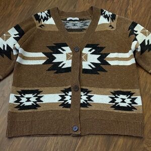 Southwestern Aztec Geometric Cardigan